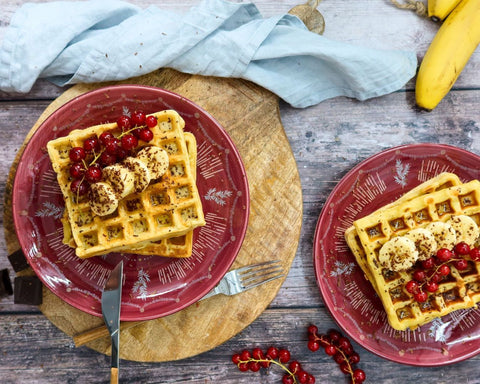 The Best Banana Waffles